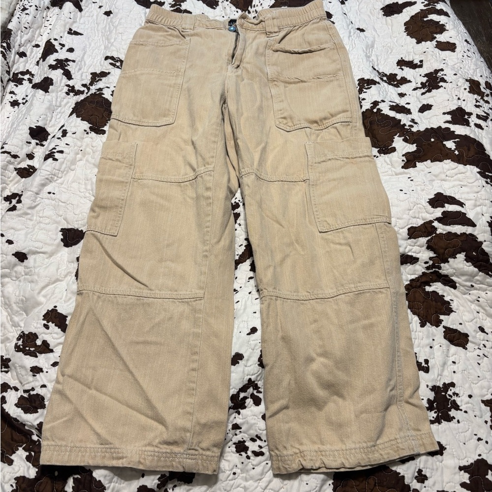 Fashion Nova Men's Beige Corduroy Cargo Pants